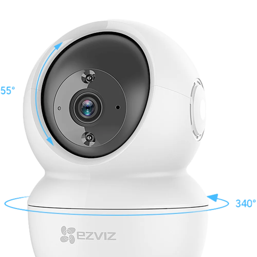 מצלמת רשת פנימית מתנייעת EZVIZ C6N – רזולוציית Full HD 1080P – חיישן 2MP – סיבוב 360° – ראיית לילה עד 10 מטר