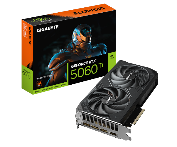 כרטיס מסך Gigabyte RTX 5060 Ti WindForce 2 16GB