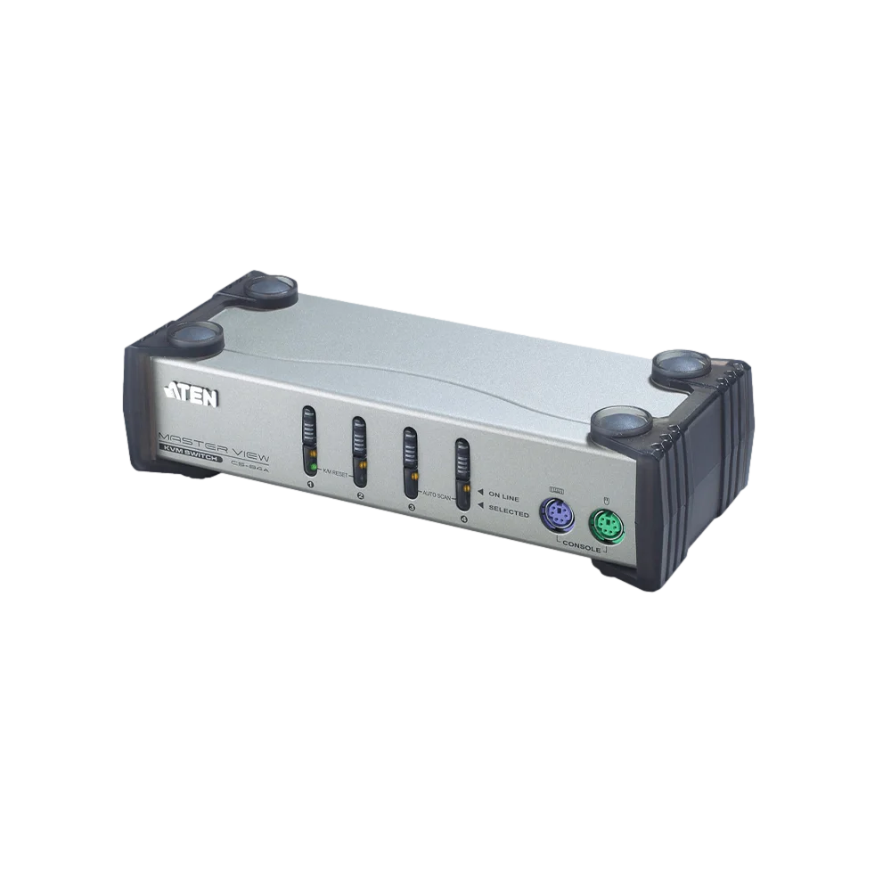 CS82U 2-Port PS 2-USB VGA KVM Switch מבית ATEN