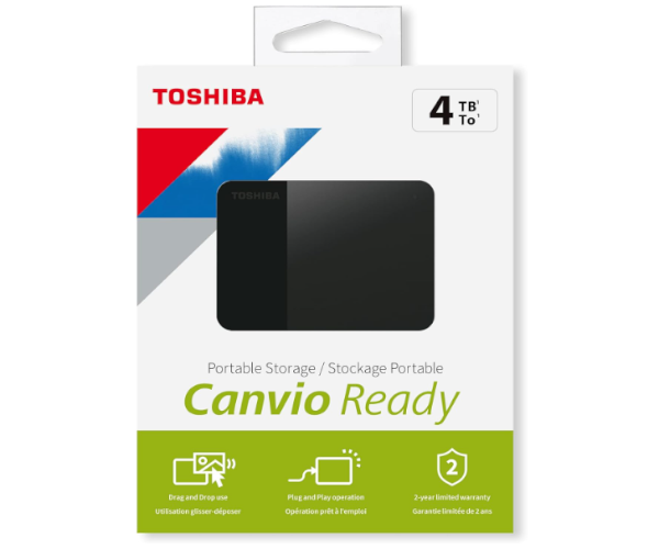 דיסק חיצוני TOSHIBA Canvio Ready 4TB 2.5 USB 3.2