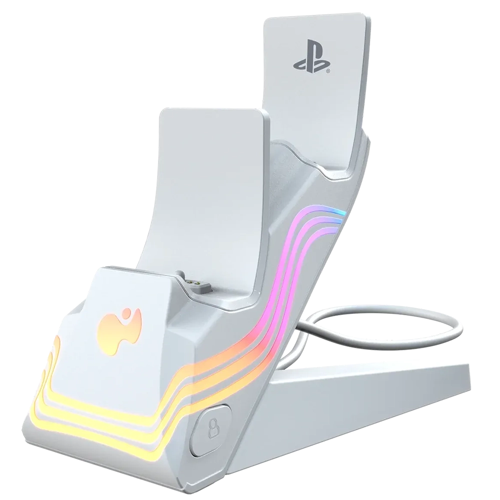 מטען כפול Turtle Beach Afterglow™ Wave  לבן – לשלטי PlayStation DualSense