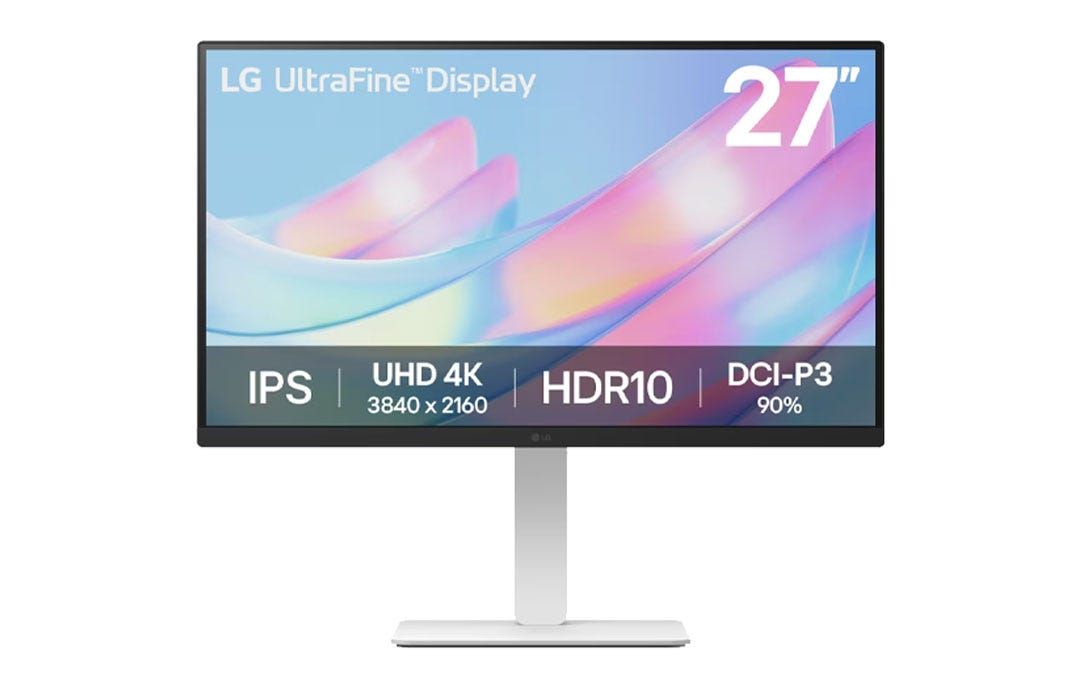 מסך מחשב ''27 4K UHD UltraFine™ IPS תוצרת LG דגם: 27US550-W