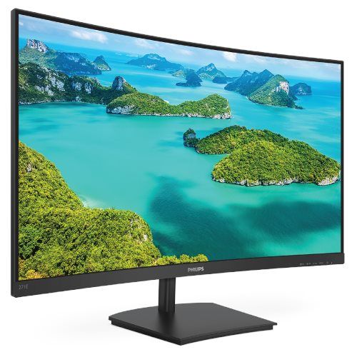 מסך מחשב קעור Philips 271E1SCA בגודל 27'' Full HD פאנל VA ברענון 75Hz עם רמקולים