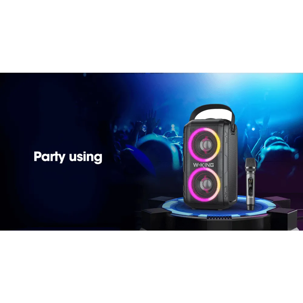 רמקול בלוטות W-KING T9 80W סוללת 10000mAh בס עוצמתי Bluetooth 5.0 באחריות יבואן רשמי