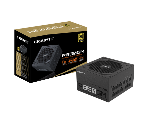 ספק כח GIGABYTE P850GM ATX V12 120mm Fan 80 plus GOLD