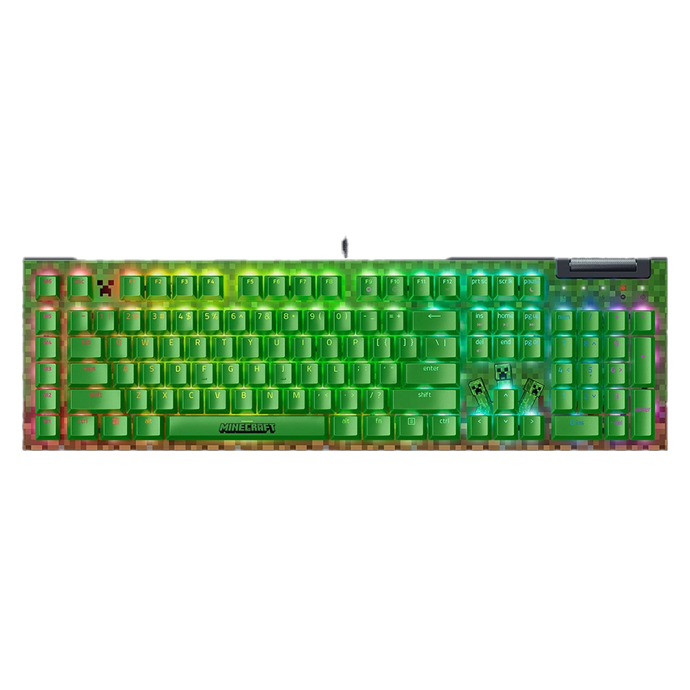 Minecraft Edition Razer BlackWidow V4 X – מקלדת גיימינג מכנית