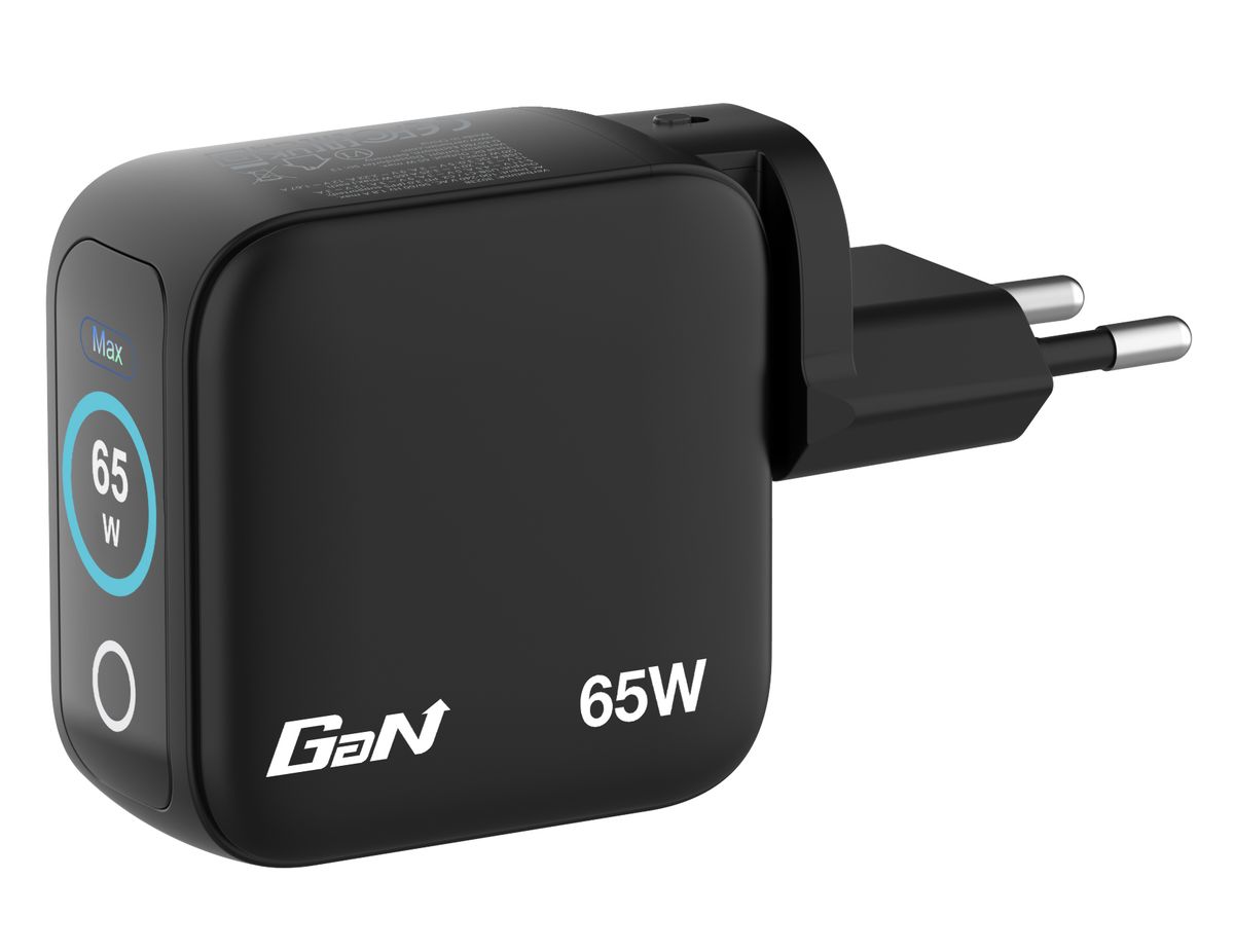 VERBATIM MINI GAN CHARGER 65W WITH DISPLAY