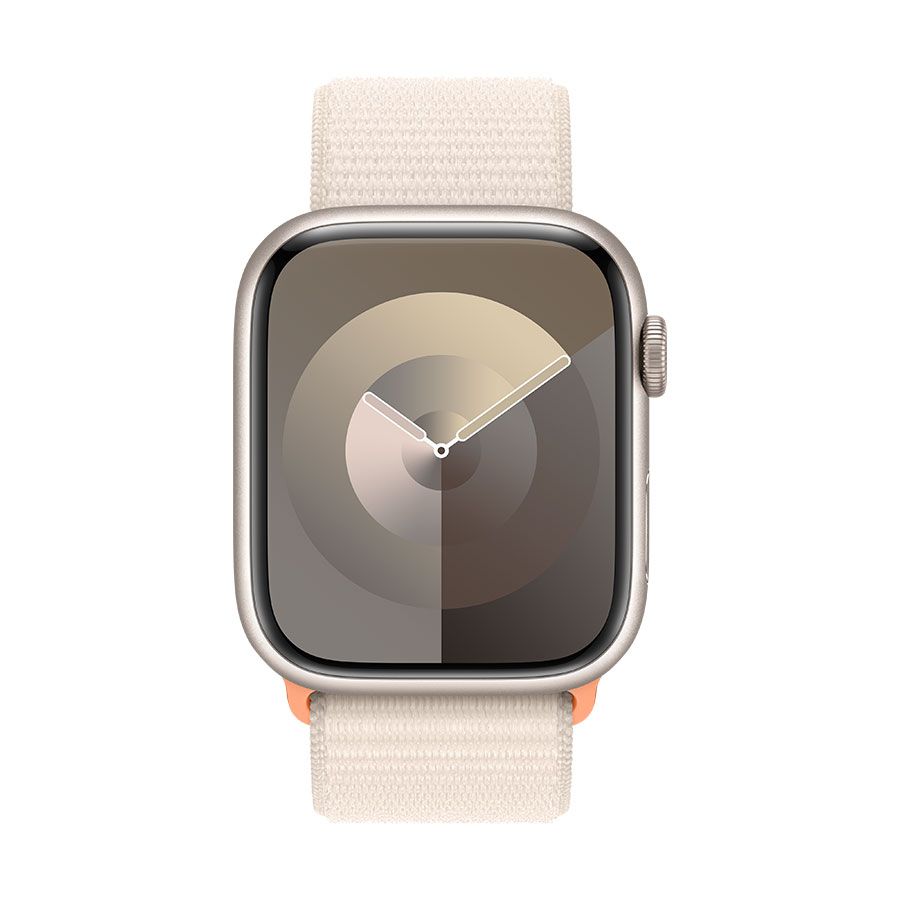 Apple Watch Series 9 GPS 41mm Aluminium Case with Sport Loop - Apple Watch Series 9 GPS 41mm Pink Aluminium Case with Light Pink Sport Loop