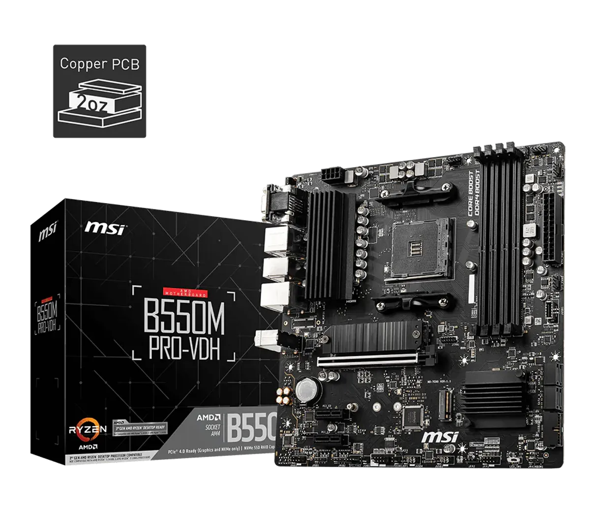 לוח אם MSI B550M PRO-VDH 4719072758417