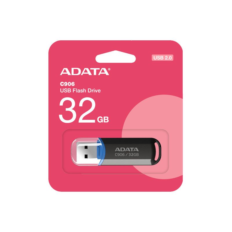 זיכרון נייד ADATA C906 USB 2.0 32GB שחור באחריות יבואן רשמי