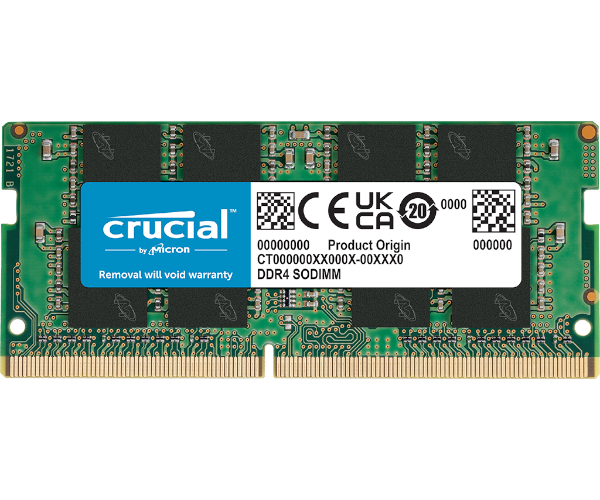 זכרון למחשב נייד Crucial DDR4 16GB SODIMM – מהירות 3200MHz – CL22