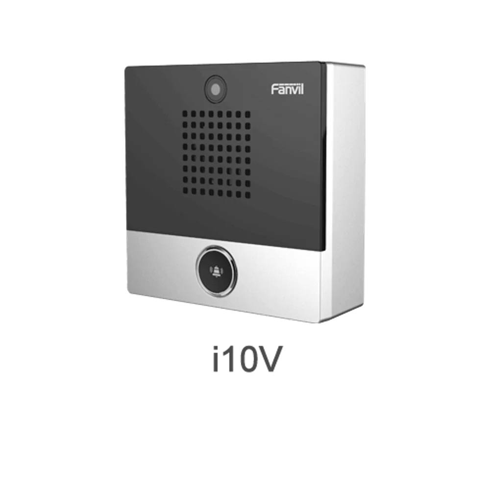 אינטרקום SIP FANVIL i10V – 2 קווי SIP – מצלמה מובנית 1MP באיכות HD – תמיכת PoE 10/100 – תקן IP54