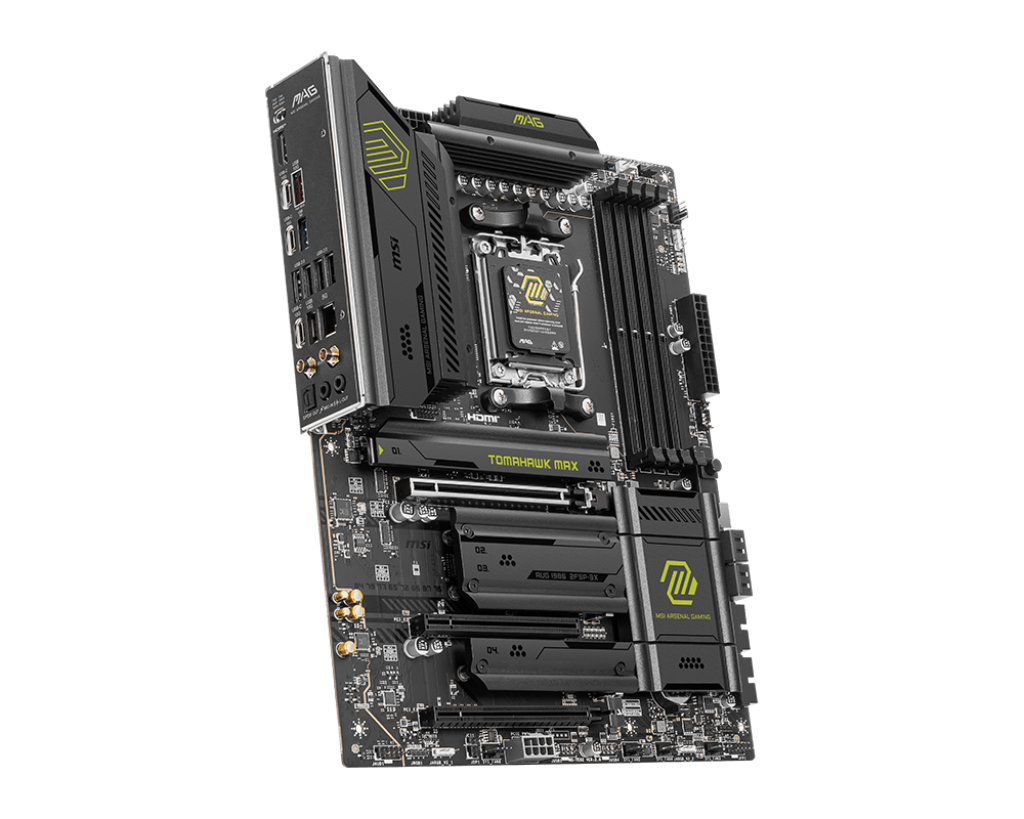 לוח אם MSI MAG B850 TOMAHAWK MAX WIFI AM5 DDR5 WiFi 7 Bluetooth 5.4 4x M.2 4x SATA III באחריות יבואן רשמי