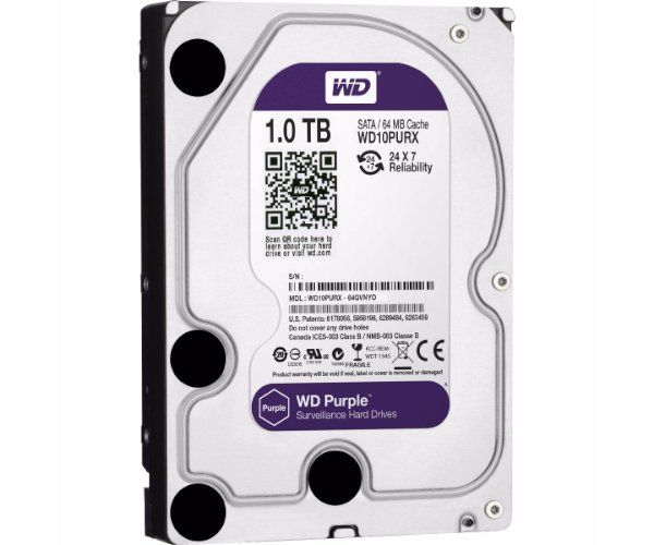 דיסק קשיח פנימי לנייח WD 1TB Purple 5400rpm 64MB 3.5