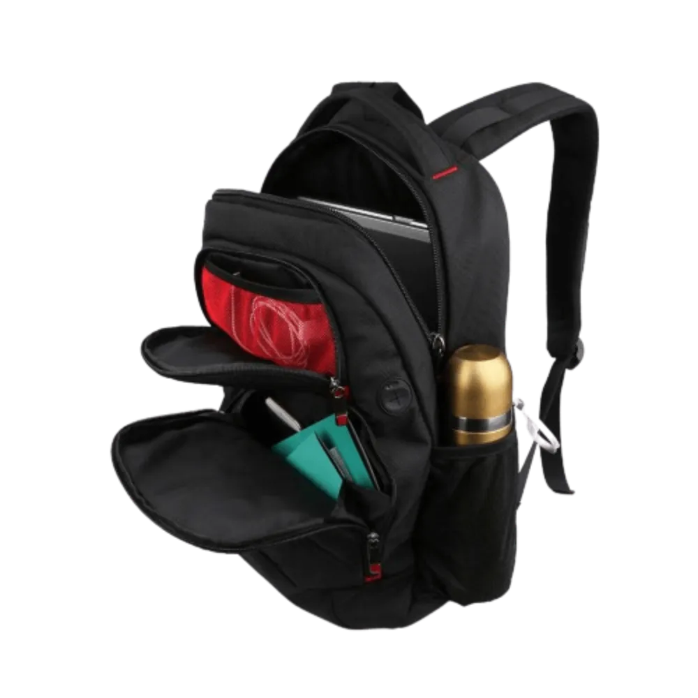 תיק גב למחשב נייד Miracase NB-8122PRO 15.6 שחור עם תא מרופד ורצועות אורטופדיות באחריות יבואן רשמי