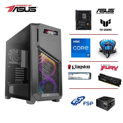 GAMING CASE PS750W B760 I7-12700KF 2x16GB 1TB NVME