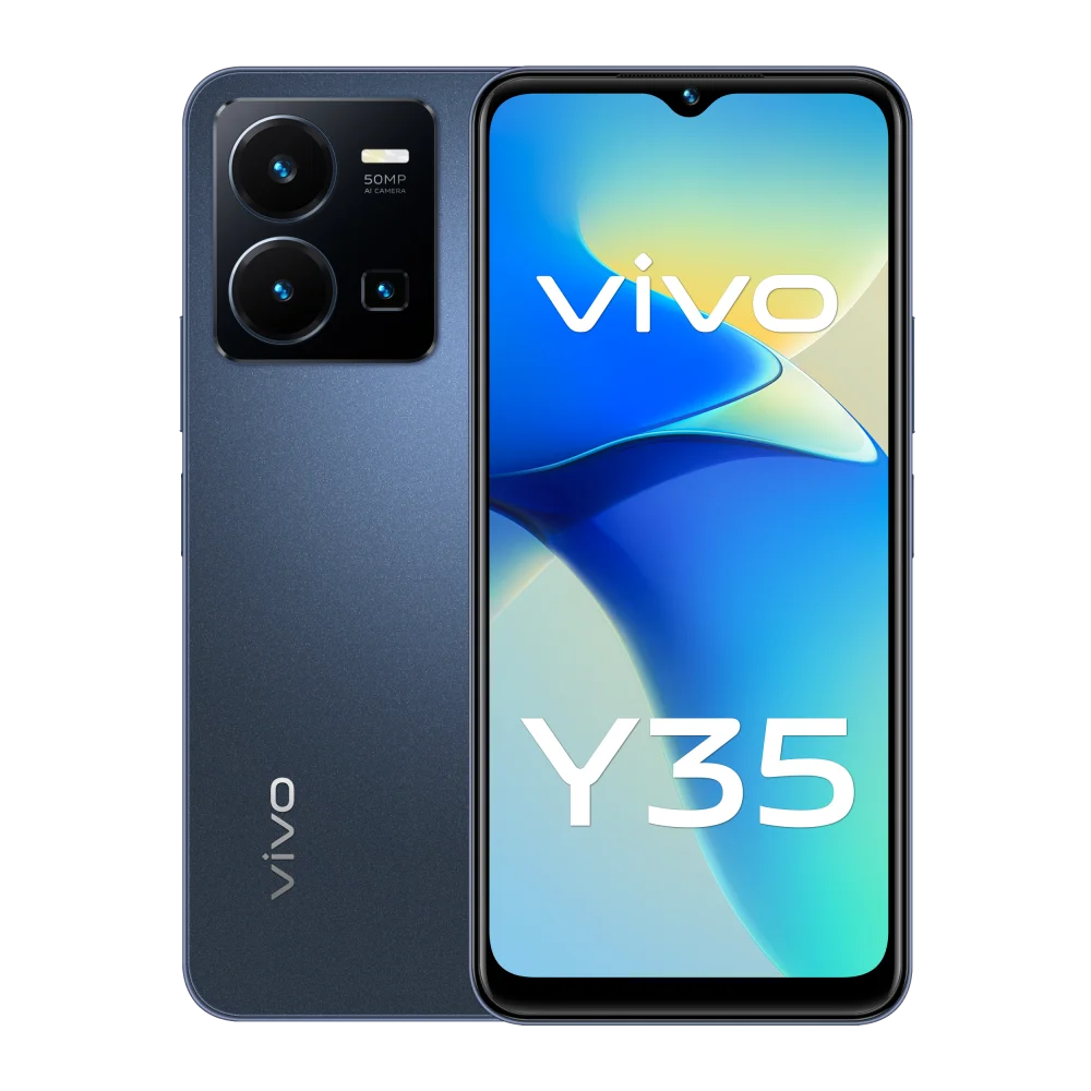סמארטפון vivo דגם Y35 בצבע כחול כוכבים