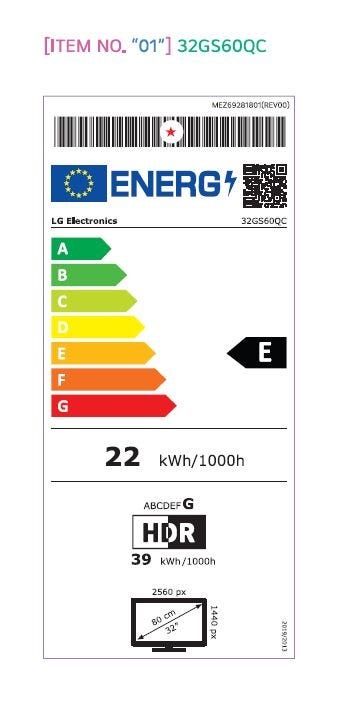 מסך מחשב גיימינג קעור 32 UltraGear™ QHD תוצרת LG דגם: 32GS60QC-B