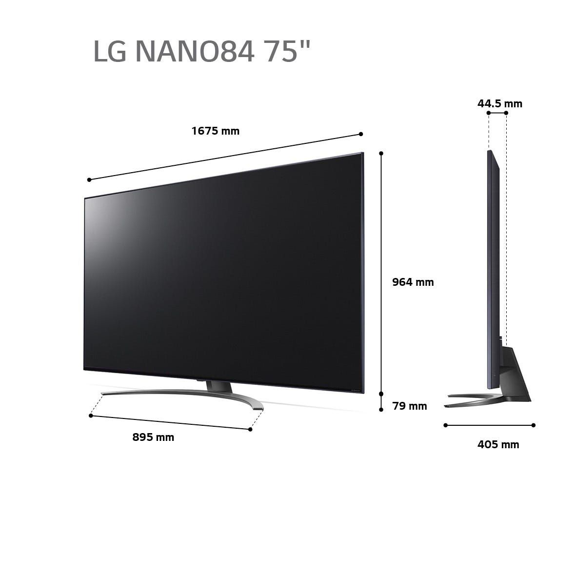 טלוויזיה 75 חכמה LG NANO CELL ברזולוציית 4K דגם: 75NANO846QA