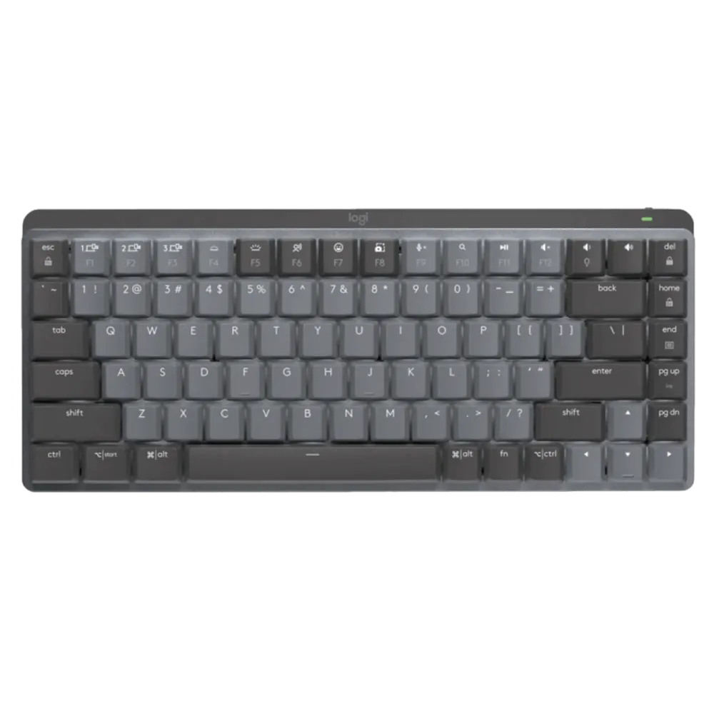 מקלדת אלחוטית מכנית Logitech MX Mechanical MINI Bluetooth USB-C נטענת עם תאורה אחורית 15 ימי סוללה באחריות יבואן רשמי