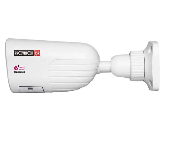 מצלמת אבטחה צינור Provision I4-320IPSN-VF – רזולוציה 2MP – עדשה Vary-Focal ‏2.8~12 מ"מ – הארת לילה 40 מטר – IP67 – PoE – מיקרופון מובנה