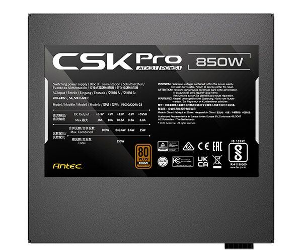 ספק כוח ANTEC CSK 850 PRO ATX3.1 Rdy Semi-Modular 80Plus Bronze