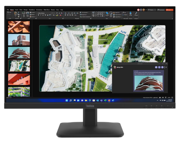 מסך מחשב 27 אינץ Lenovo ThinkVision S27-4e – רזולוציה Full HD – פאנל IPS – קצב רענון 100Hz – זמן תגובה 4ms