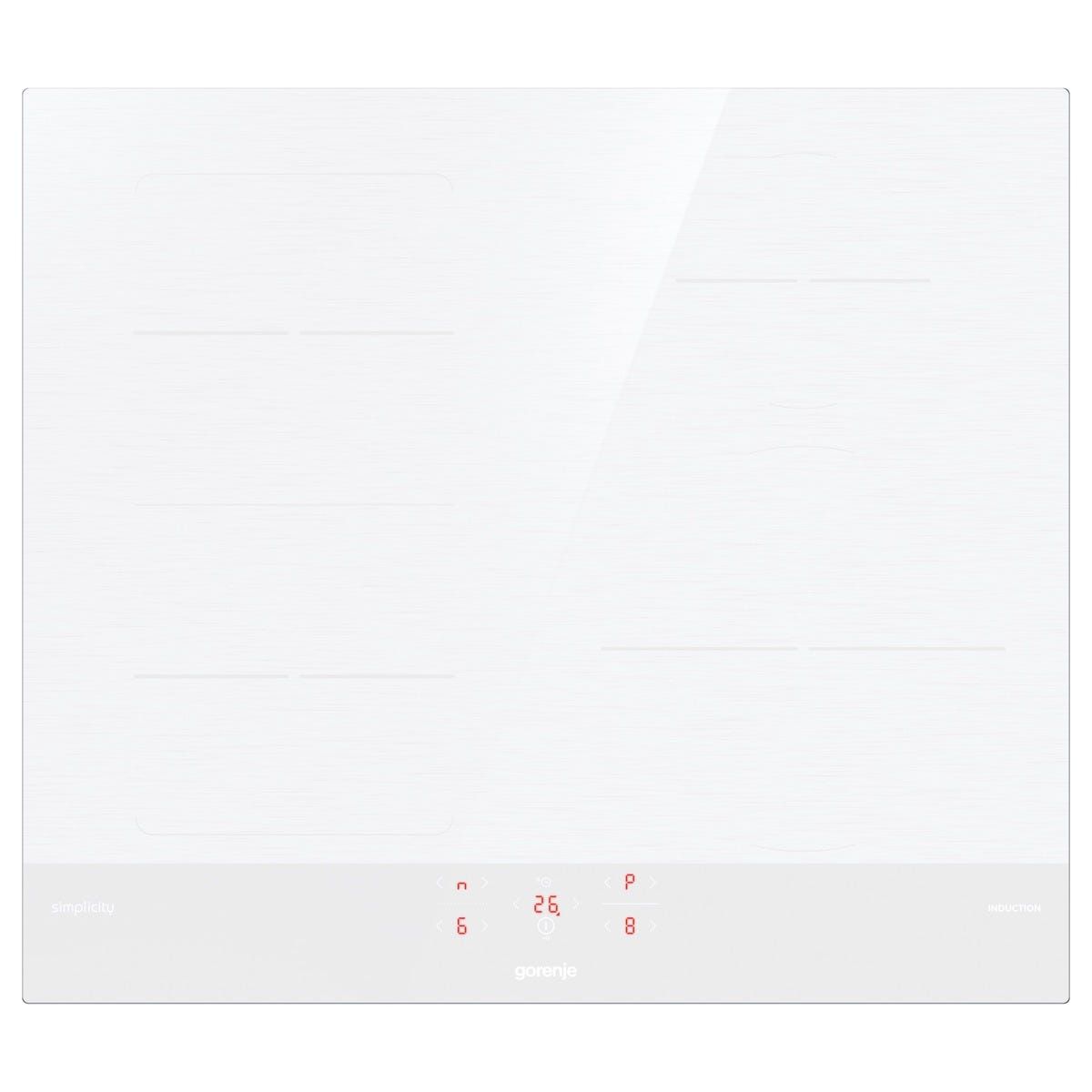 כיריים אינדוקציה gorenje זכוכית לבנה דגם GI6421SYW