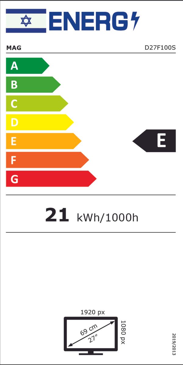 MAG 27 Flat Led Monitor, 100Hz D27F100S
