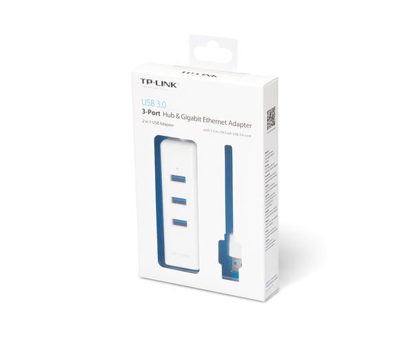 USB 3.0 to Gigabit Ethernet + USB HUB 3-port USB 3.0