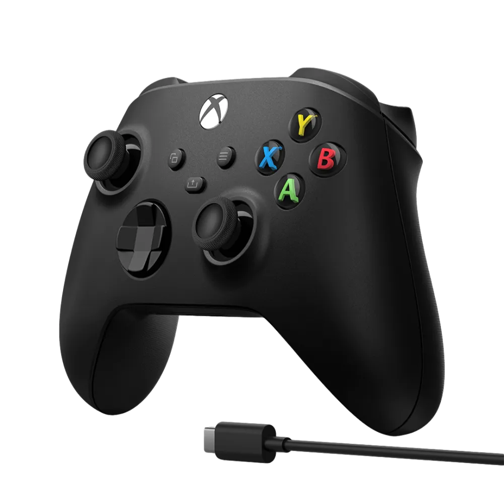בקר גיימינג Xbox Wireless Controller – אלחוטי – כולל כבל USB-C – D-pad היברידי – חיבור Bluetooth – צבע שחור – שנה אחריות