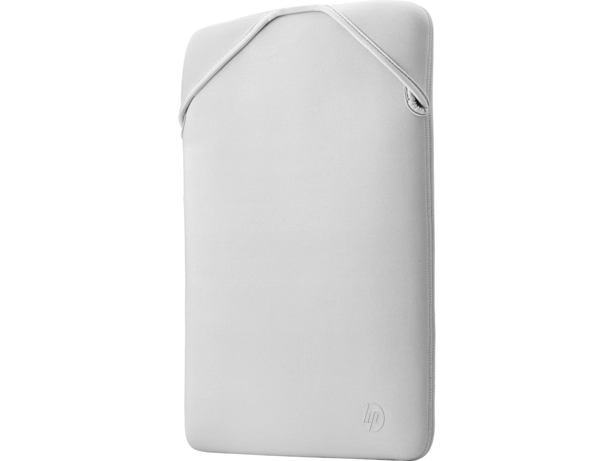 נרתיק מעטפה הפיך למחשב נייד HP – מתאים למסכים עד 14" – שחור וכסוף – משקל 0.16 ק"ג