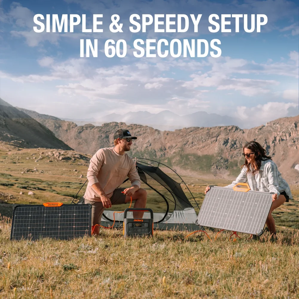 פאנל סולארי Jackery SolarSaga 80W – מונו-קריסטלי דו-צדדי – עמידות IP68 – משקל 5.1 ק"ג