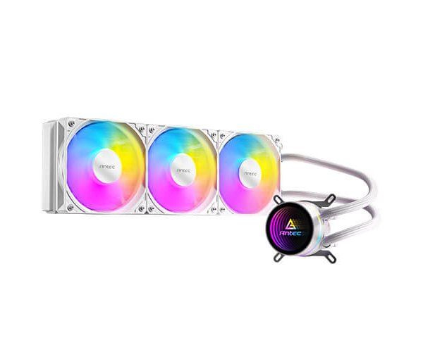 קירור נוזלי Antec LUNA 360 White ARGB – רדיאטור 360mm – 3 מאווררים 120mm – תאורת ARGB