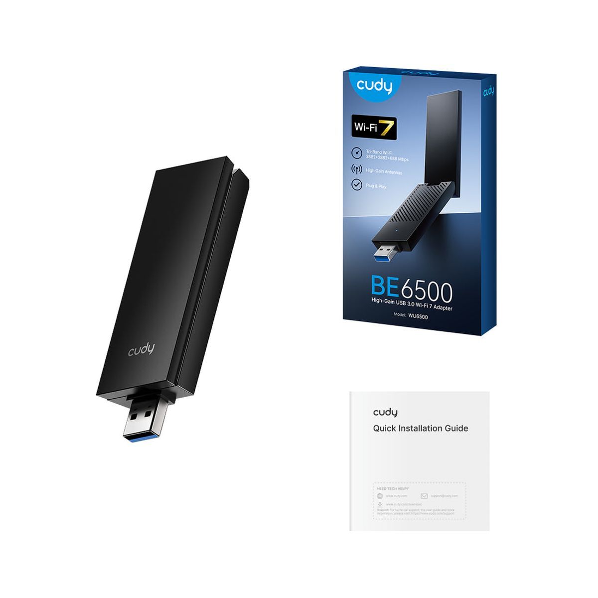 AX5400 Tir-Band Wi-Fi6 6E USB 3.0 Adapter