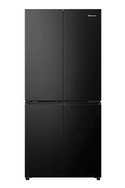 מקרר Hisense ארבע דלתות הפוך בנפח 483 ליטר נטו דגם  RQ58B  בצבע נירוסטה מושחרת