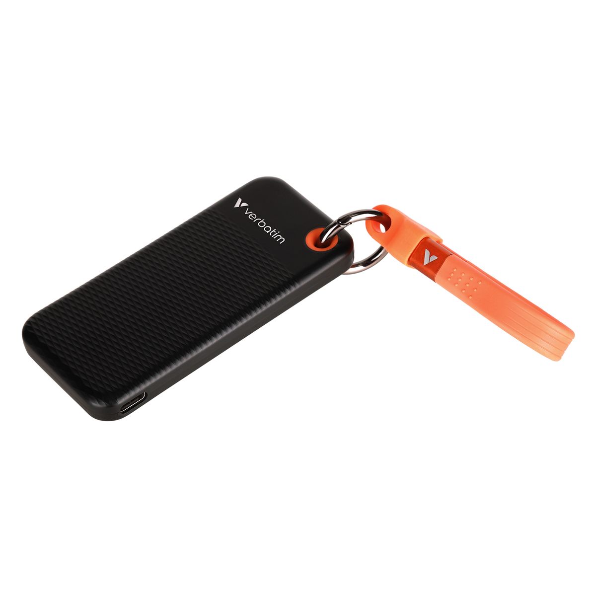כונן SSD נייד Verbatim Pocket – נפח 1TB – חיבור USB 3.2 Gen 2 – שחור וכתום