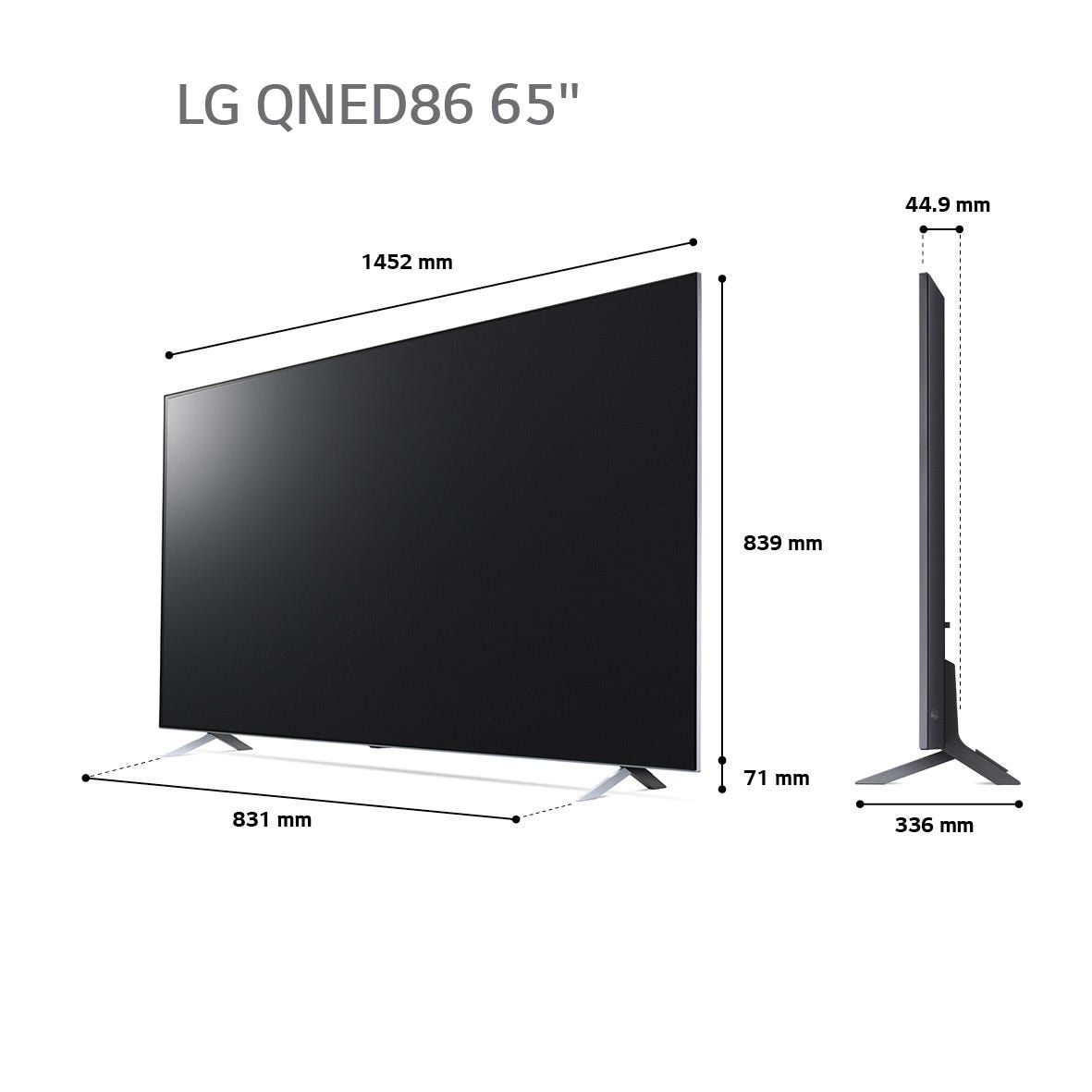 טלוויזיה 65 חכמה LG QNED ברזולוציית 4K דגם: 65QNED866QA