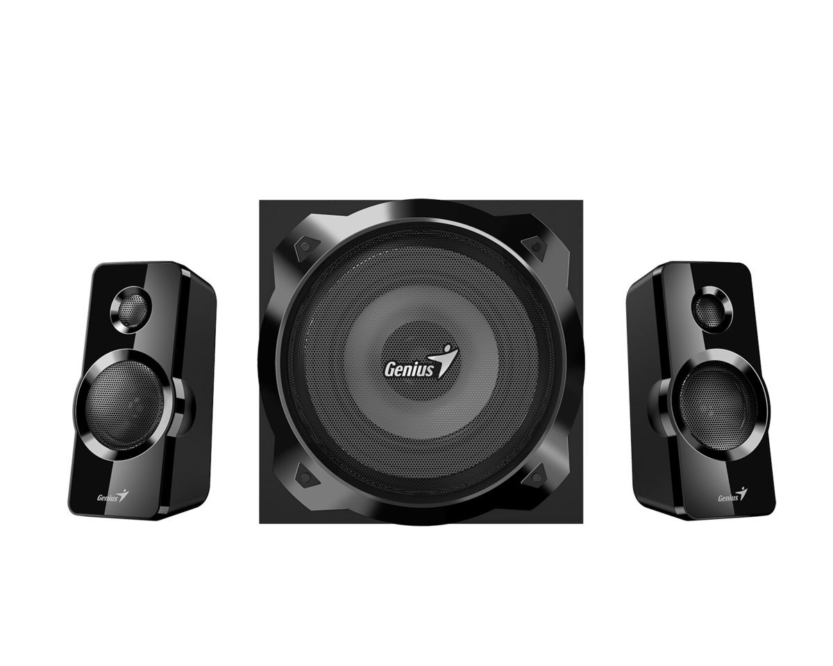 רמקולים Genius SW-2.1 1850BT Bluetooth 25W סאבוופר עץ AUX באחריות יבואן רשמי