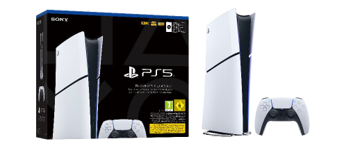 קונסולת משחקים Sony PlayStation 5 Digital Slim – אחסון 1TB SSD – תמיכת 4K ו-Ray Tracing – מהדורה דיגיטלית ללא כונן דיסקים