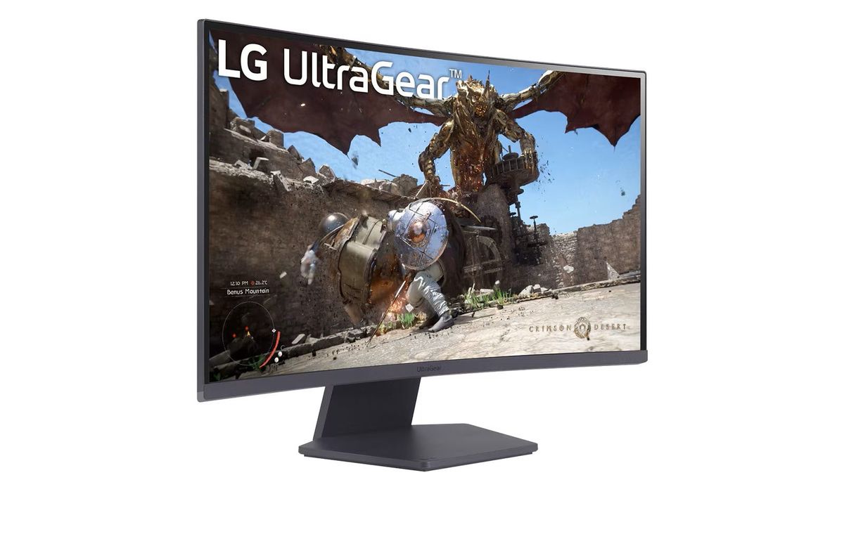 מסך מחשב 27 גיימינג קעור UltraGear™ QHD תוצרת LG דגם: 27GS60QC-B