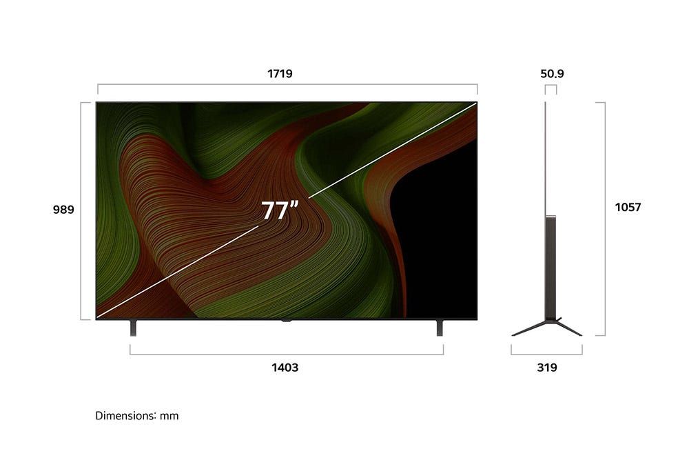 טלוויזיה 77 חכמה LG OLED B5 ברזולוציית 4K דגם: OLED77B56LA