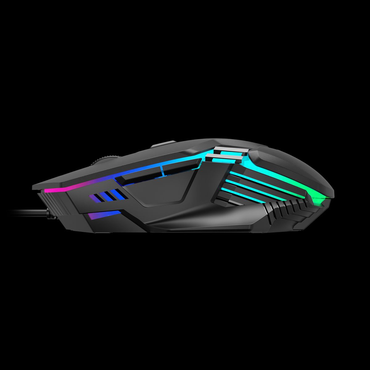 עכבר גיימינג GAMDIAS AURA GS4 3600DPI USB עם 6 כפתורים חכמים באחריות יבואן רשמי