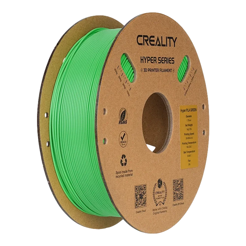 סליל פילמנט PLA ירוק 1.75 מ"מ למדפסת תלת מימד Creality 1 ק"ג באחריות יבואן רשמי