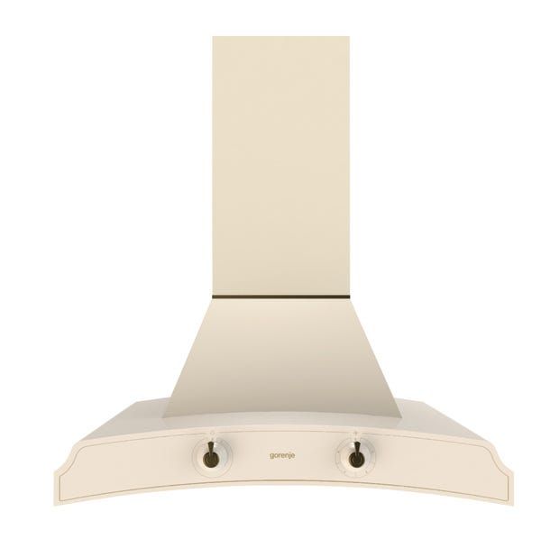 קולט אדים צמוד קיר gorenje בסגנון רטרו בצבע שמנת דגם DK63MCLI