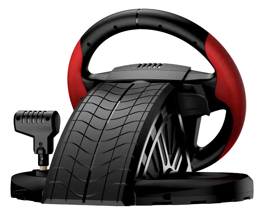 הגה מרוצים GENIUS SpeedMaster 270 מעלות עם דוושות וידית הילוכים PC/PS3/PS4 באחריות יבואן רשמי