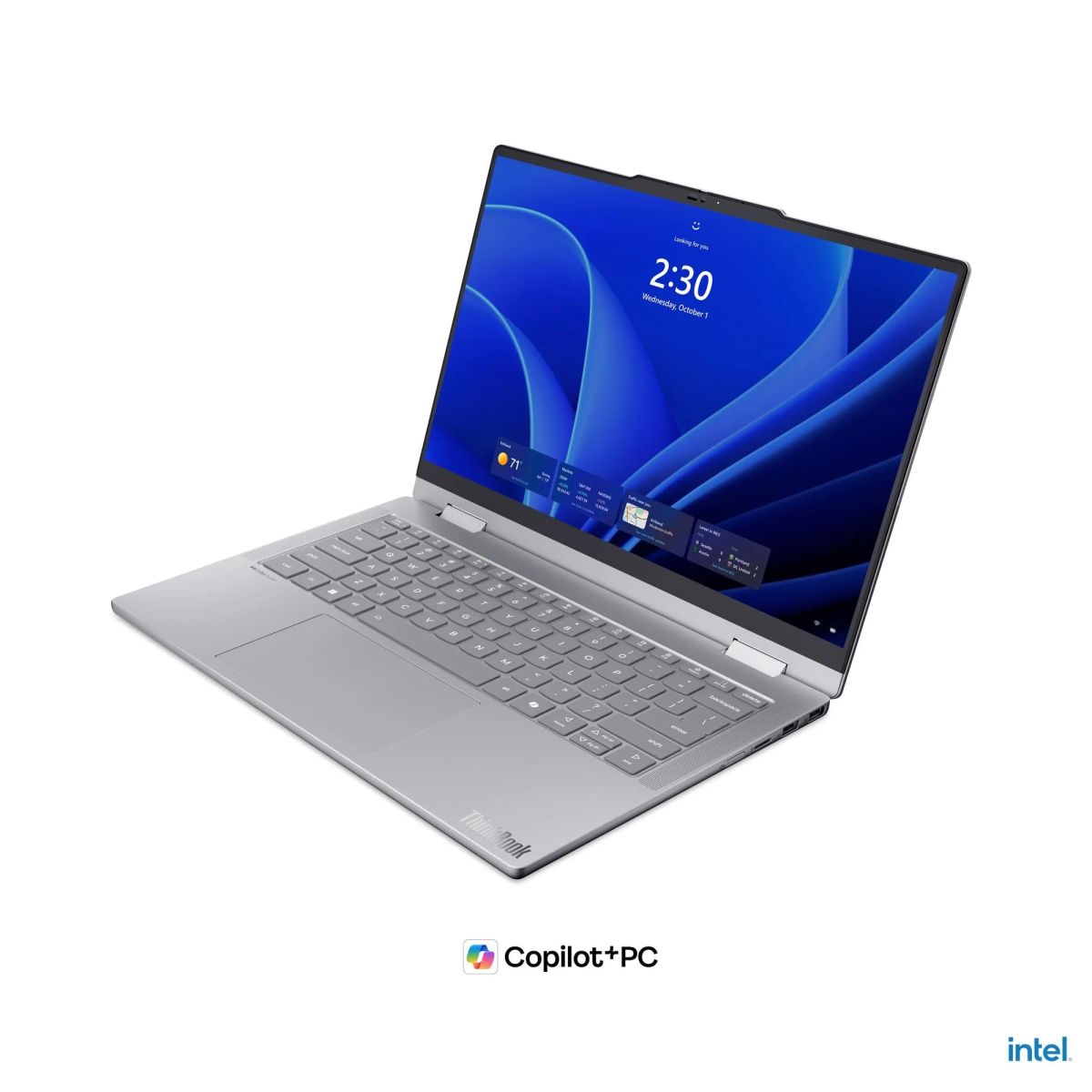 מחשב נייד Lenovo ThinkBook 14 2-in-1 – מעבד Core Ultra 5 325 – זכרון 16GB – כונן 512GB SSD – מ.גרפי Intel Graphics – מסך מגע 14" – צבע כסוף