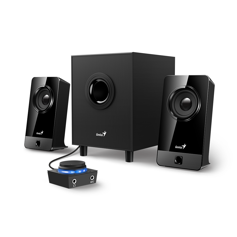 רמקולים Genius SW-2.1 300X – 2.1 – 12W – מארז עץ