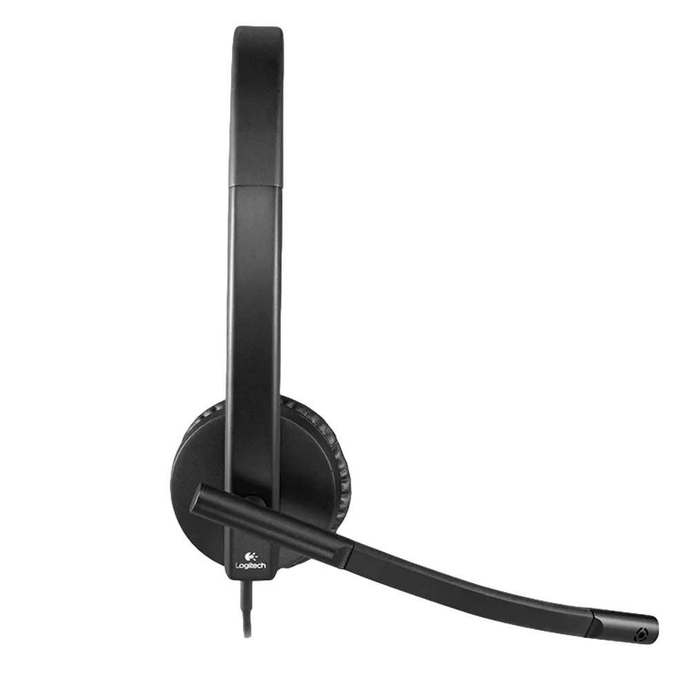 אוזניות USB סטריאו Logitech H570e עם מיקרופון מבטל רעשים באחריות יבואן רשמי