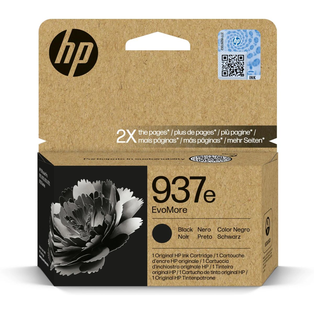 ראש דיו 937e XL שחור 4S6W9NE pro 9730